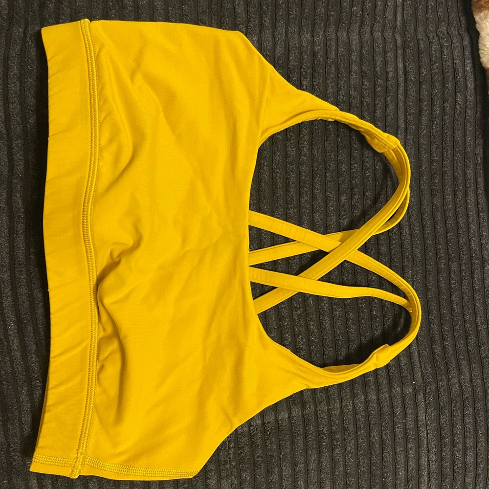 Lululemon bra, yellow, size 6